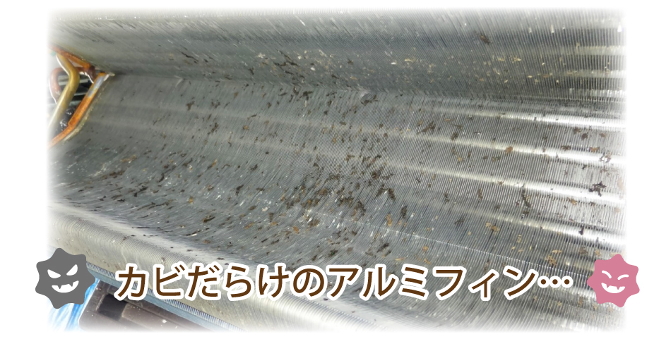 カビだらけのアルミフィン